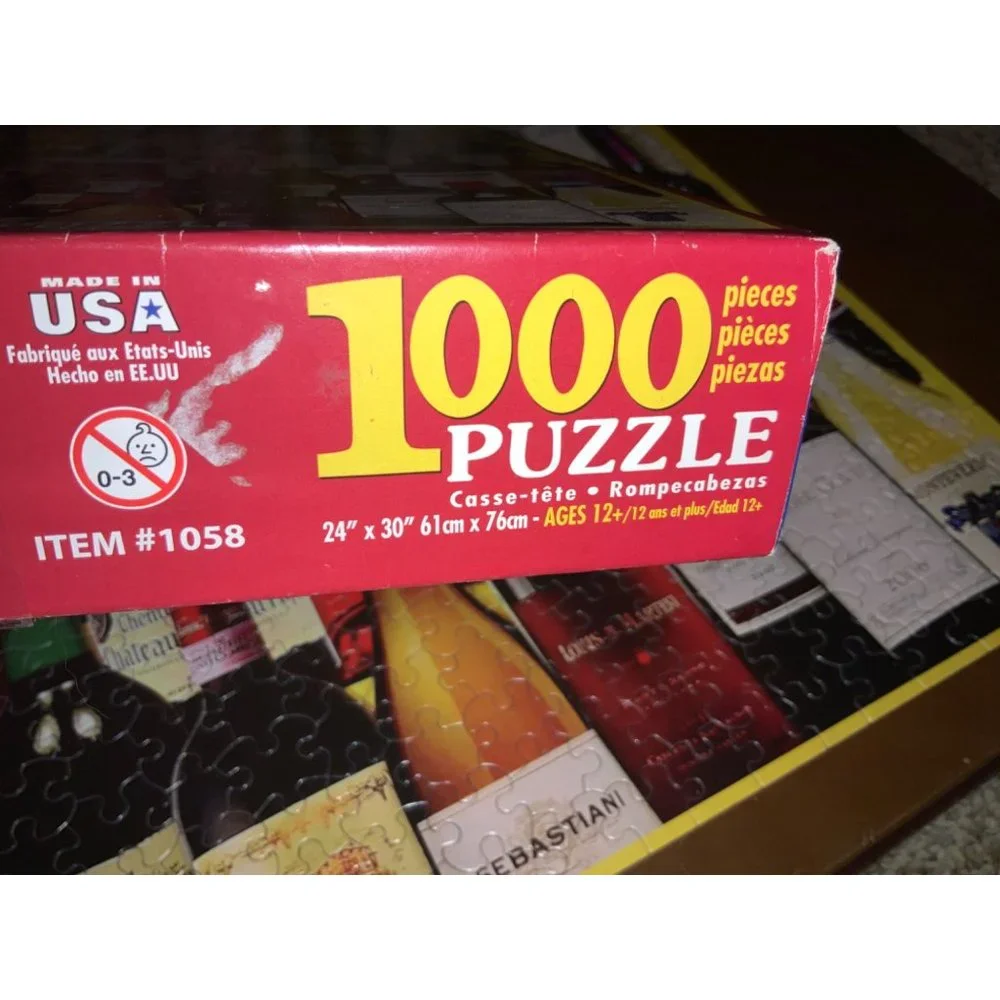 White Mountain Wine Bottle Puzzle 1000 piece